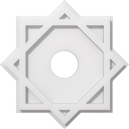 Ekena Millwork Axel Architectural Grade PVC Contemporary Ceiling Medallion, 14"OD x 3"ID x 7 3/4"C x 1"P CMP14AL-03000